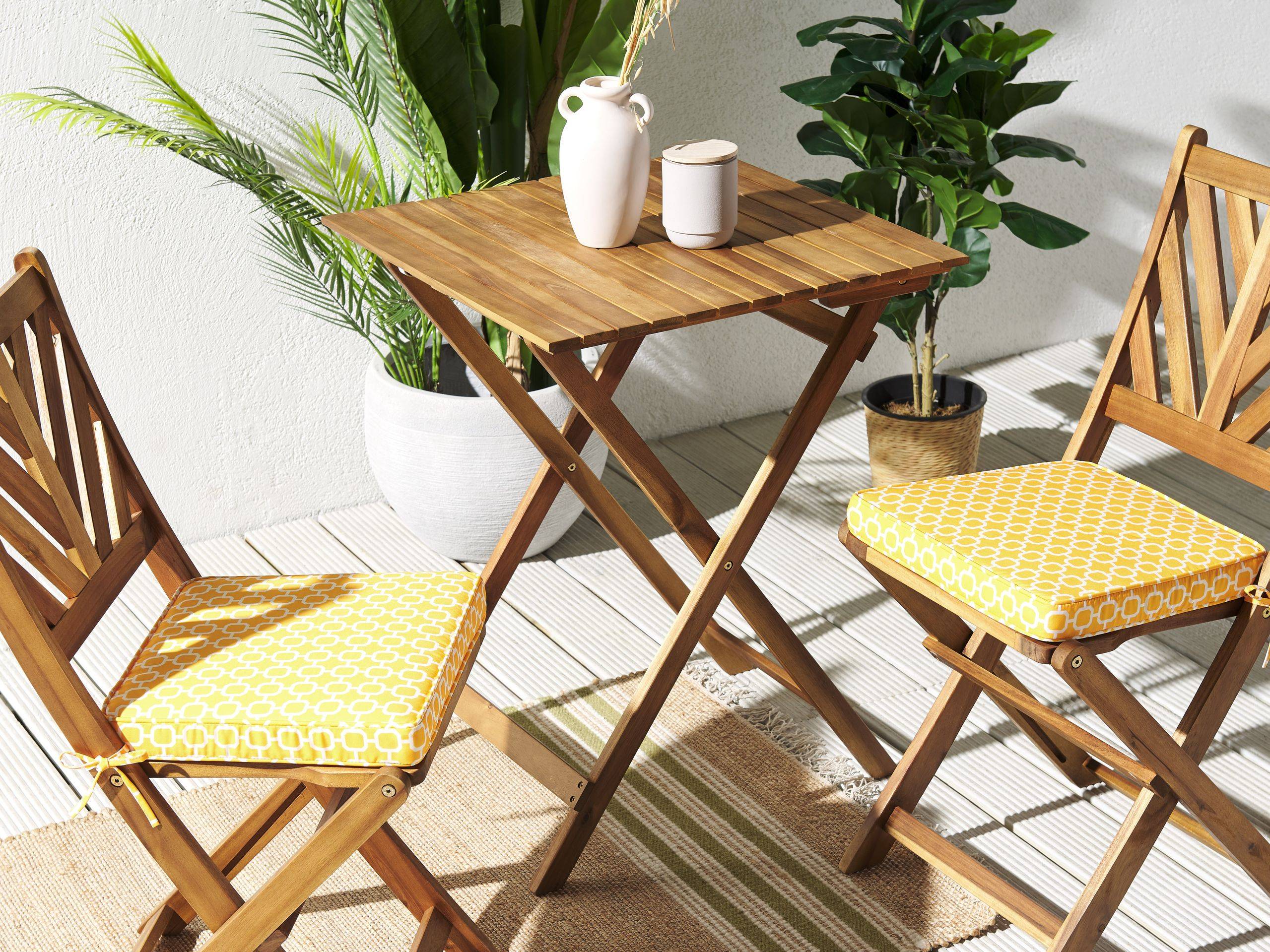Beliani - Coussin d'assise d'extérieur Polyester Jaune TERNI - Beliani - Imagen 1