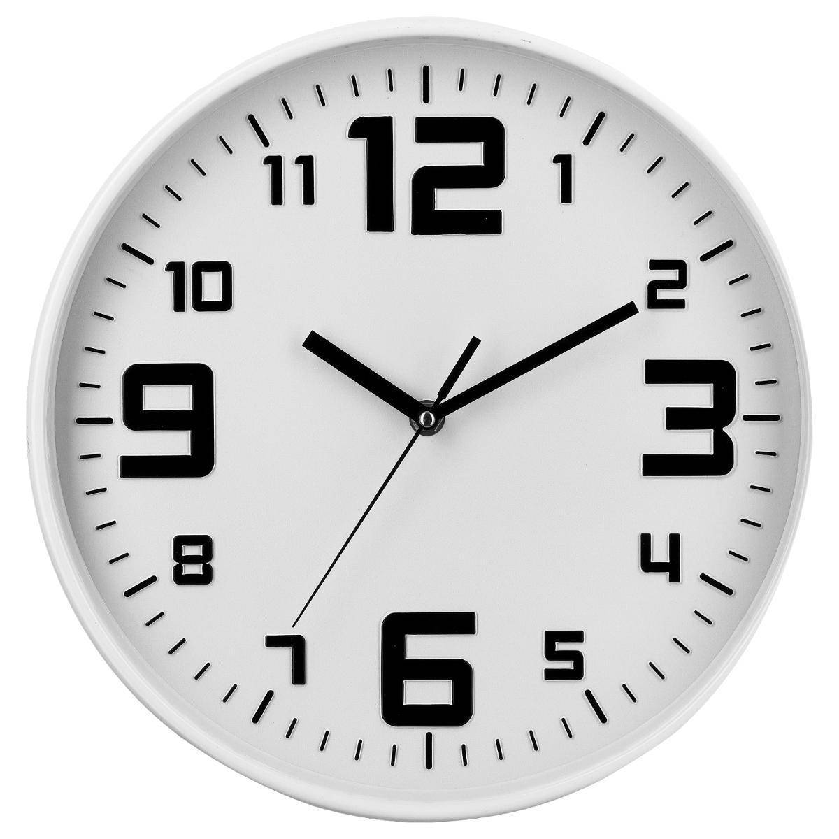 Atmosphera - Horloge "Elian" en plastique blanc D30cm - Atmosphera Créateur d'intérieur - Imagen 1
