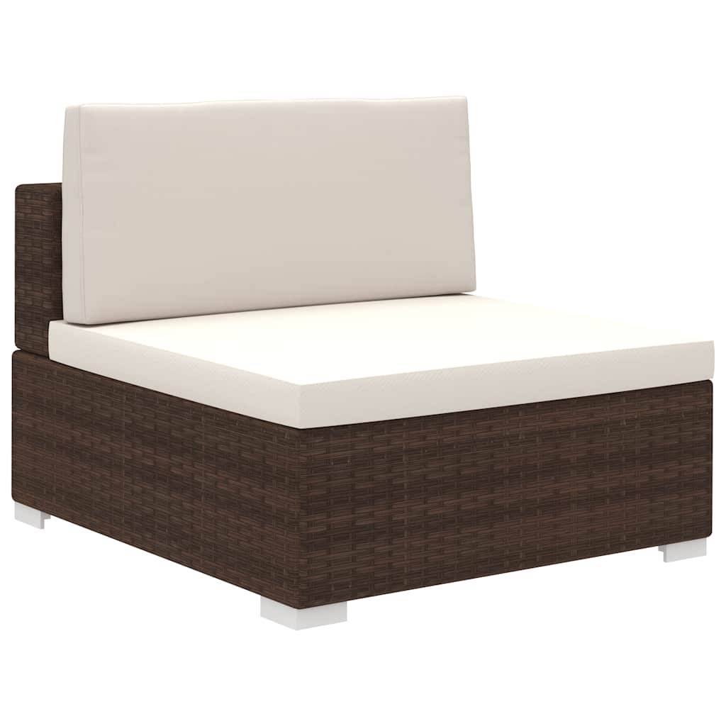 Vidaxl - Salon de jardin 8 pcs avec coussins Résine tressée Marron vidaXL 41260 - Imagen 5