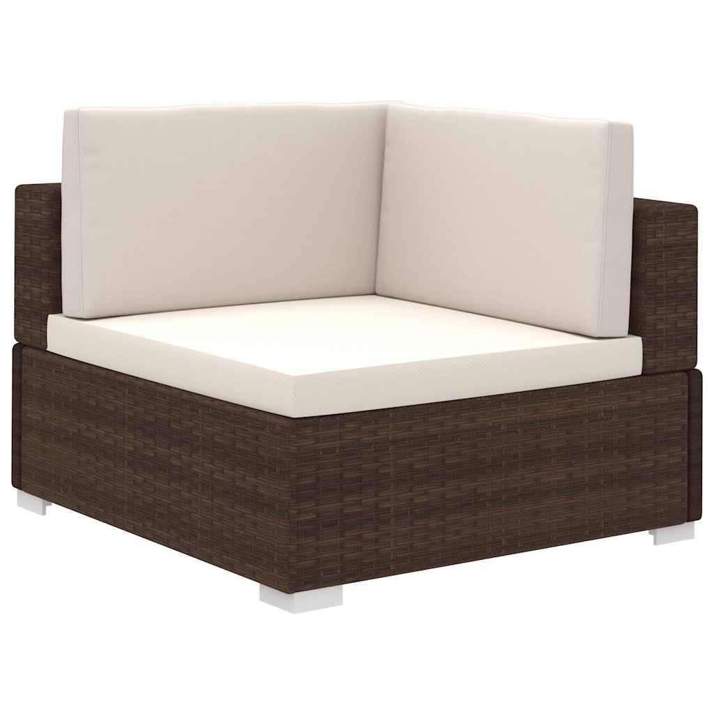 Vidaxl - Salon de jardin 8 pcs avec coussins Résine tressée Marron vidaXL 41260 - Imagen 8