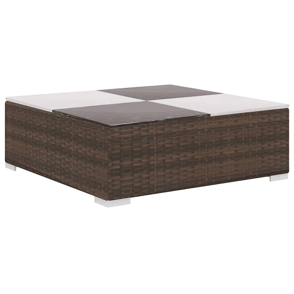 Vidaxl - Salon de jardin 8 pcs avec coussins Résine tressée Marron vidaXL 41260 - Imagen 7