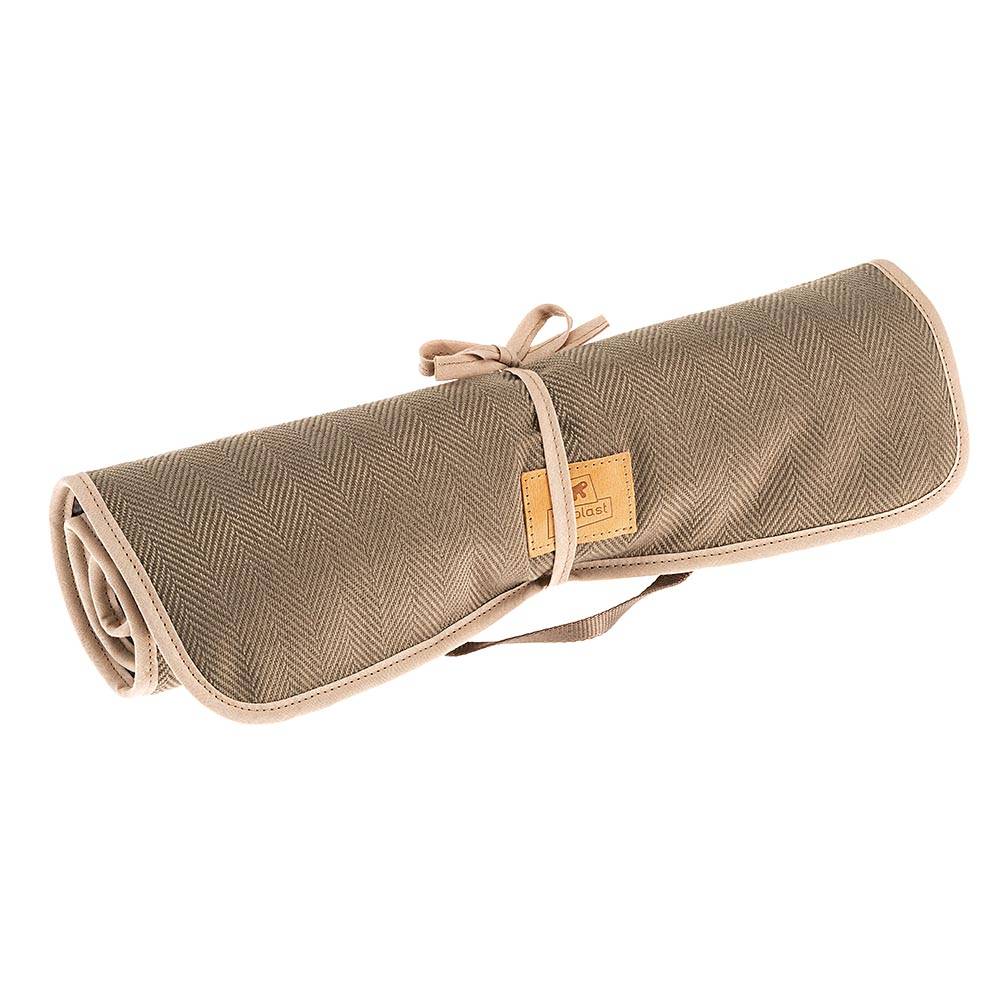 Ferplast - Couverture pour Chiens et Chats LOGAN 100, Double-face, Tweed et velours doux, Lavable, Marron - Imagen 4