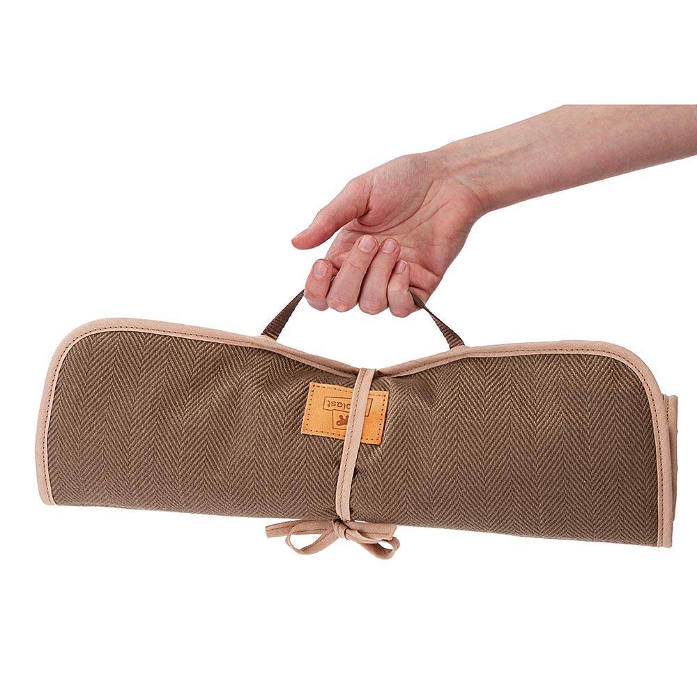 Ferplast - Couverture pour Chiens et Chats LOGAN 100, Double-face, Tweed et velours doux, Lavable, Marron - Imagen 3