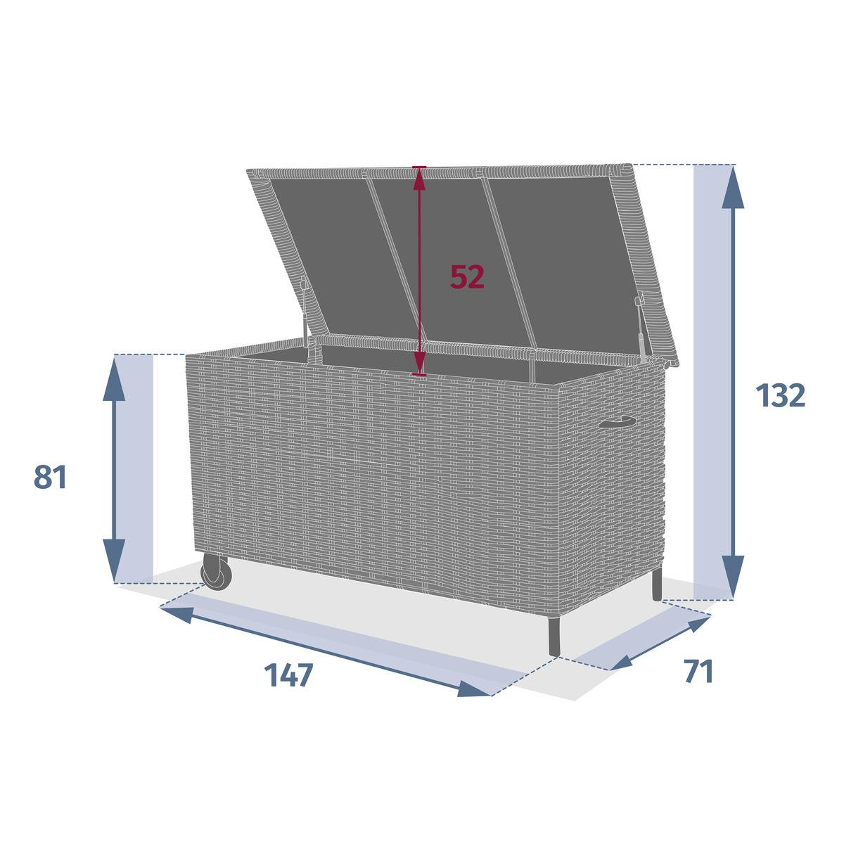 Hesperide - Coffre de rangement 600L "Bayana" terre d'ombre en acier traité époxy Hespéride - Imagen 10