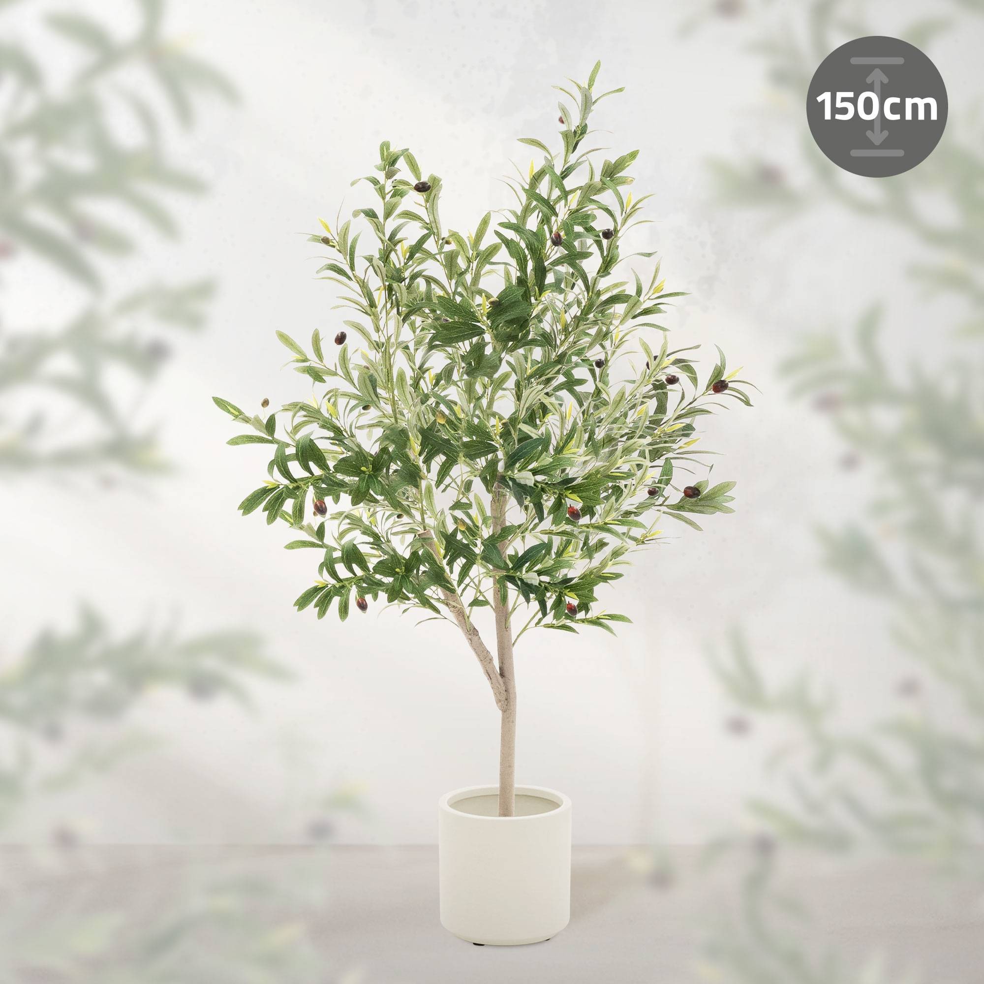 Olivier artificiel plante artificielle arbre en pot 150 cm intérieur/extérieur - Image 2