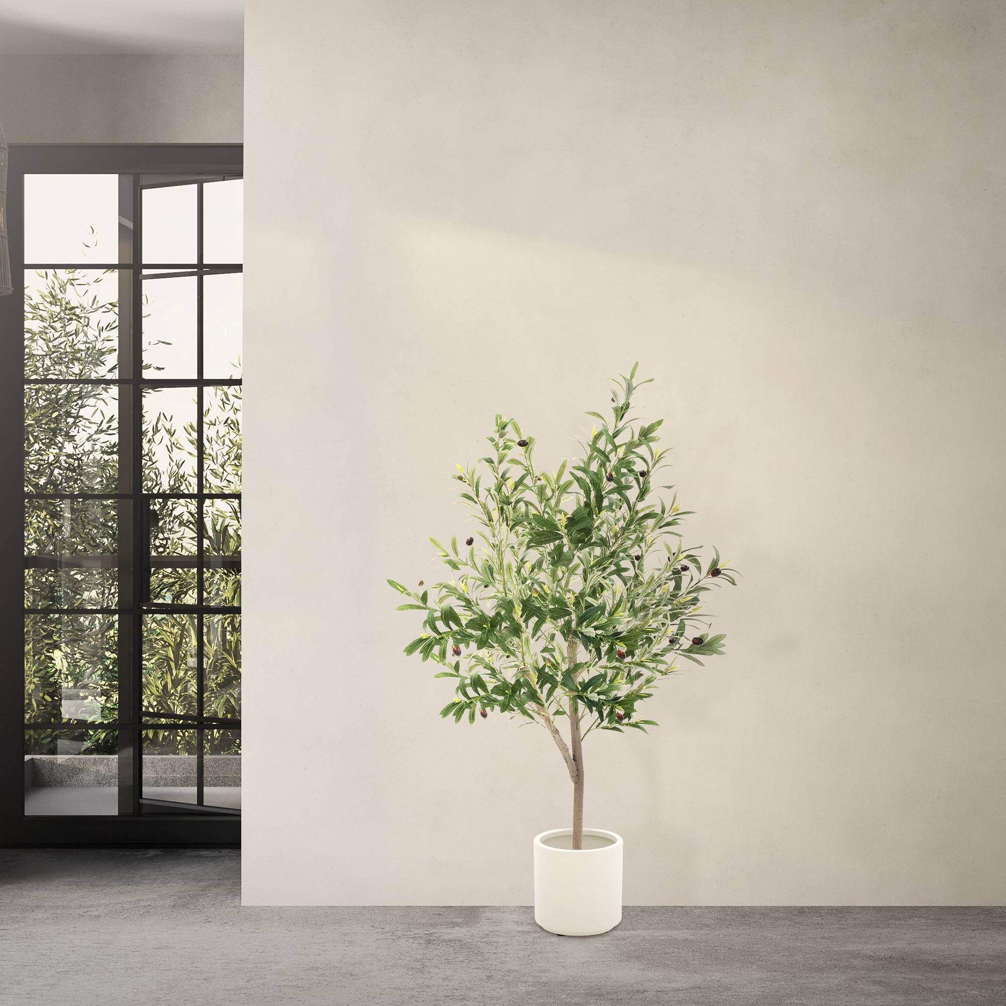 Olivier artificiel plante artificielle arbre en pot 150 cm intérieur/extérieur - Image 8
