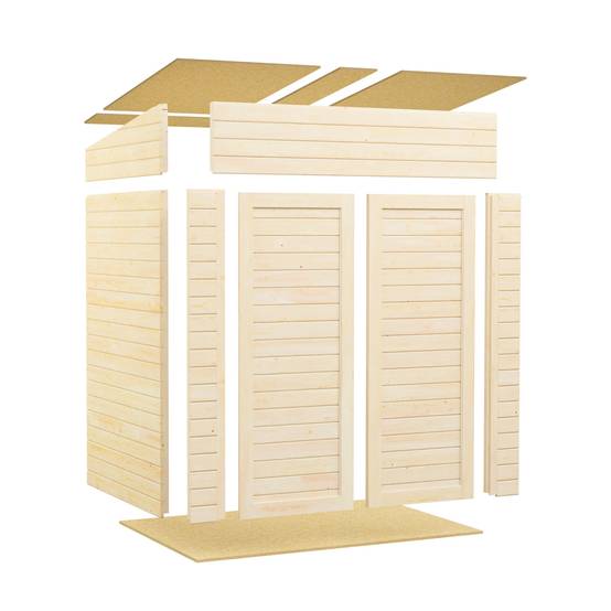 Abri de jardin en bois gris Bertilo 2,16 m² - Bertilo - Imagen 5