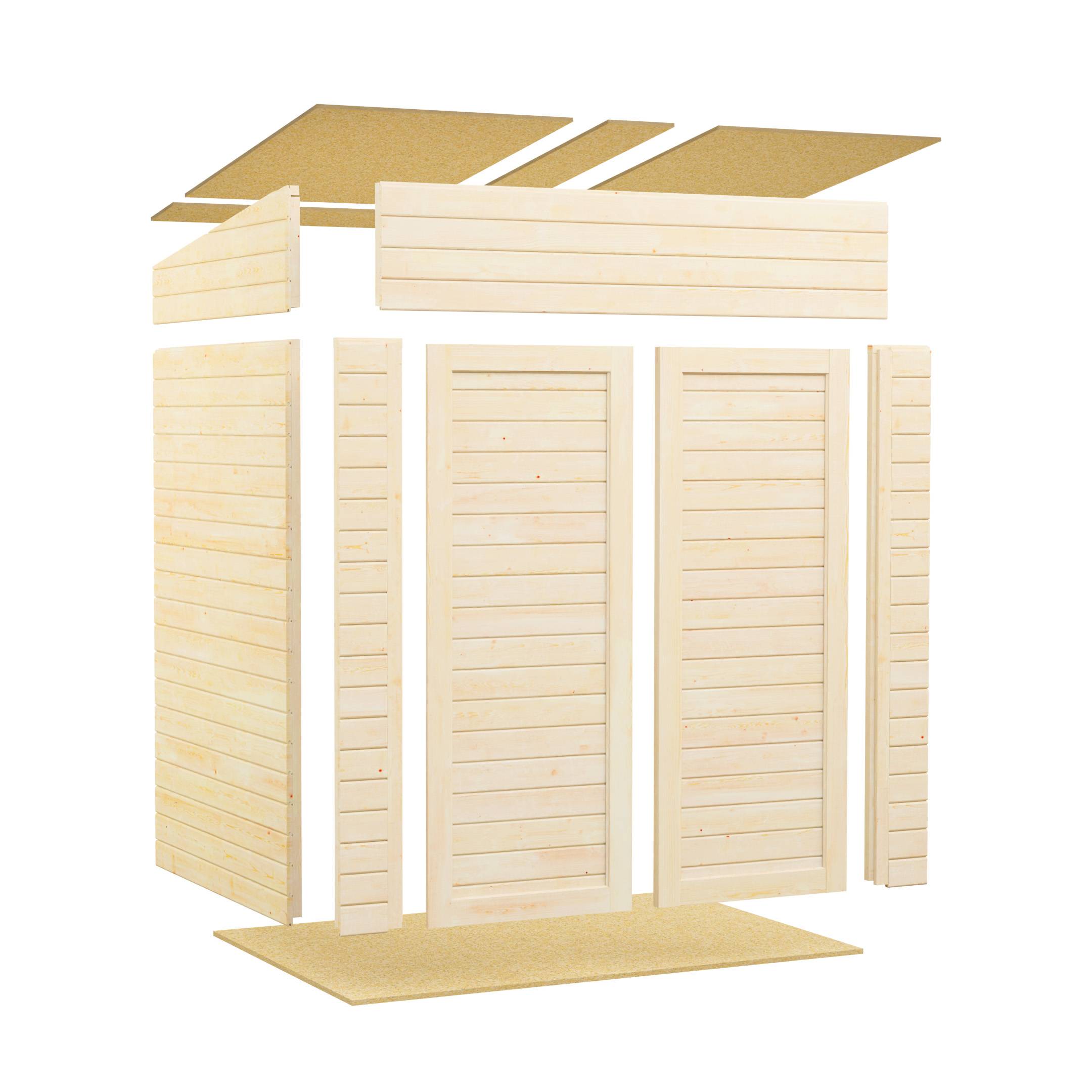 Abri de jardin en bois gris Bertilo 2,16 m² - Bertilo - Imagen 5