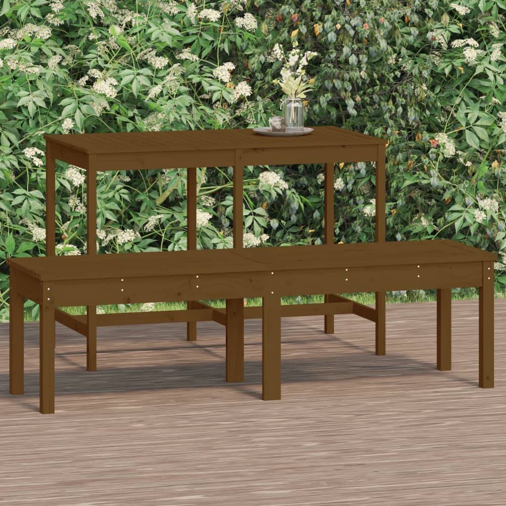 Maison Chic - Banc de jardin - Banc d'extérieur - Banquette à 2 places marron miel 159,5x44x45cm bois de pin - Imagen 2