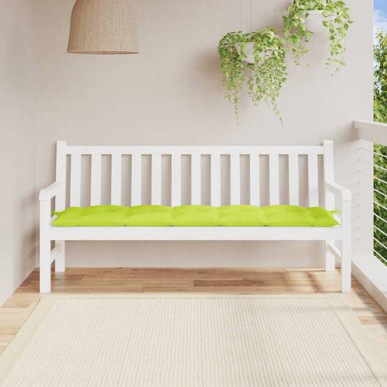 Coussin de banc de jardin vert brillant 180x50x7cm tissu oxford P126 - Image 2