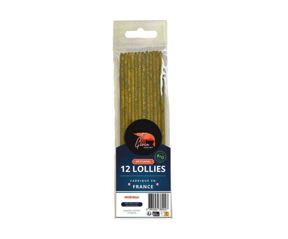 Lot de 12 Lollies Moringa Bio pour crevettes d'aquarium