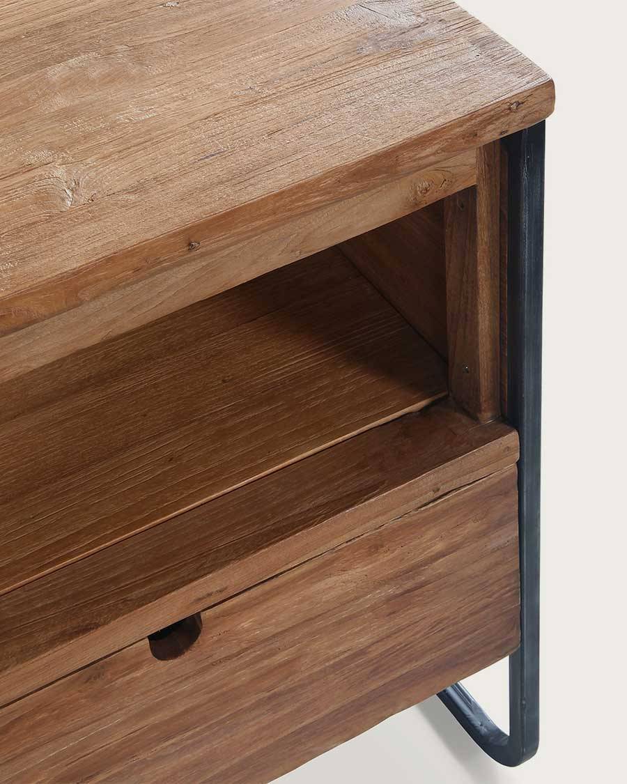 Azur - Meuble  industriel en teck et métal 120 cm - UNIQKA - Imagen 3