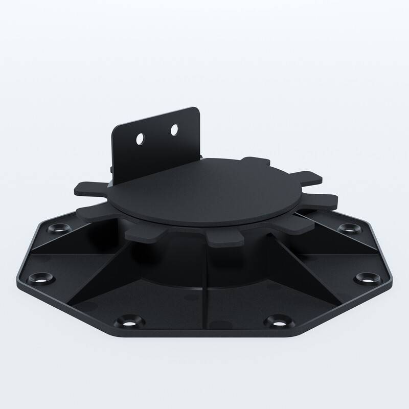 PLOT RÉGLABLE DE 30 À 60 MM POUR TERRASSE BOIS ET COMPOSITE - Coloris - Noir - Image 2