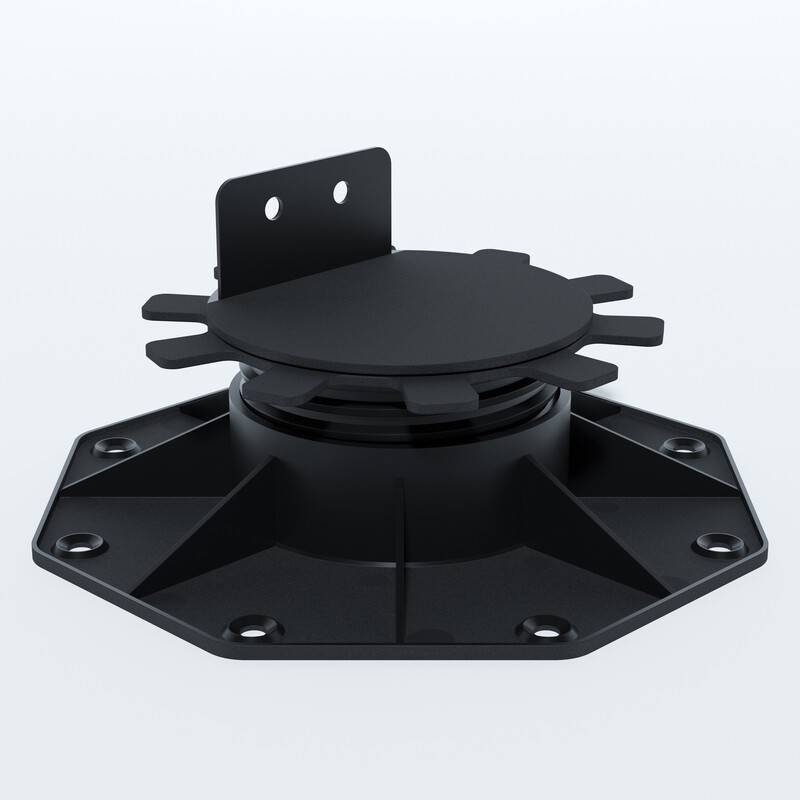 PLOT RÉGLABLE DE 30 À 60 MM POUR TERRASSE BOIS ET COMPOSITE - Coloris - Noir - Image 1