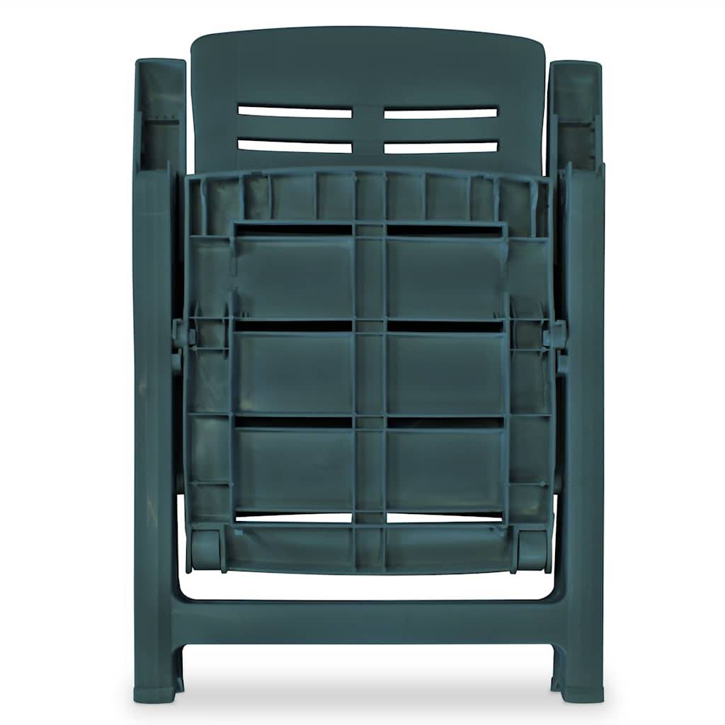 Vidaxl - Chaises pliantes inclinables, lot de 4, en plastique vert vidaXL 275069 - Imagen 7