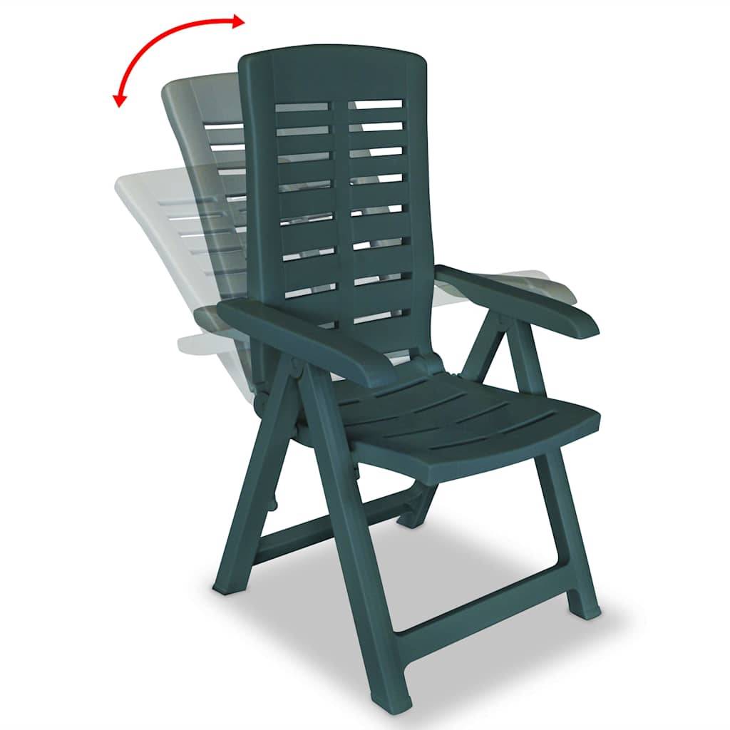 Vidaxl - Chaises pliantes inclinables, lot de 4, en plastique vert vidaXL 275069 - Imagen 2