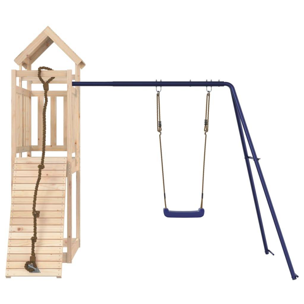 Helloshop26 - Aire de jeux d'extérieur balançoires portiques robuste jeux jardin 243 x 186 x 214 cm bois de pin massif - Imagen 3