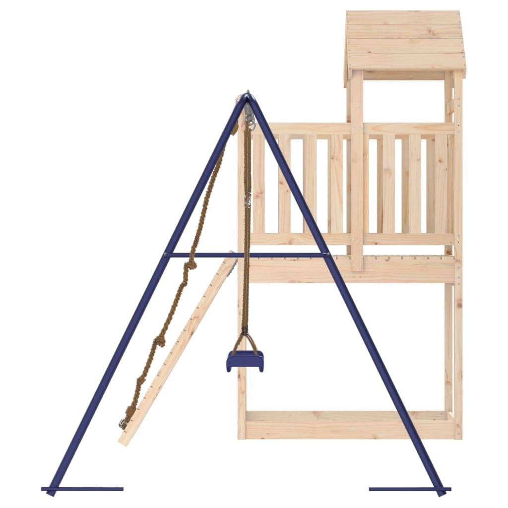 Helloshop26 - Aire de jeux d'extérieur balançoires portiques robuste jeux jardin 243 x 186 x 214 cm bois de pin massif - Imagen 4