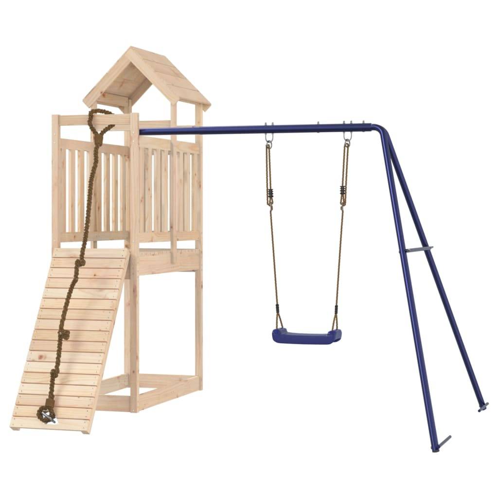 Helloshop26 - Aire de jeux d'extérieur balançoires portiques robuste jeux jardin 243 x 186 x 214 cm bois de pin massif - Imagen 2