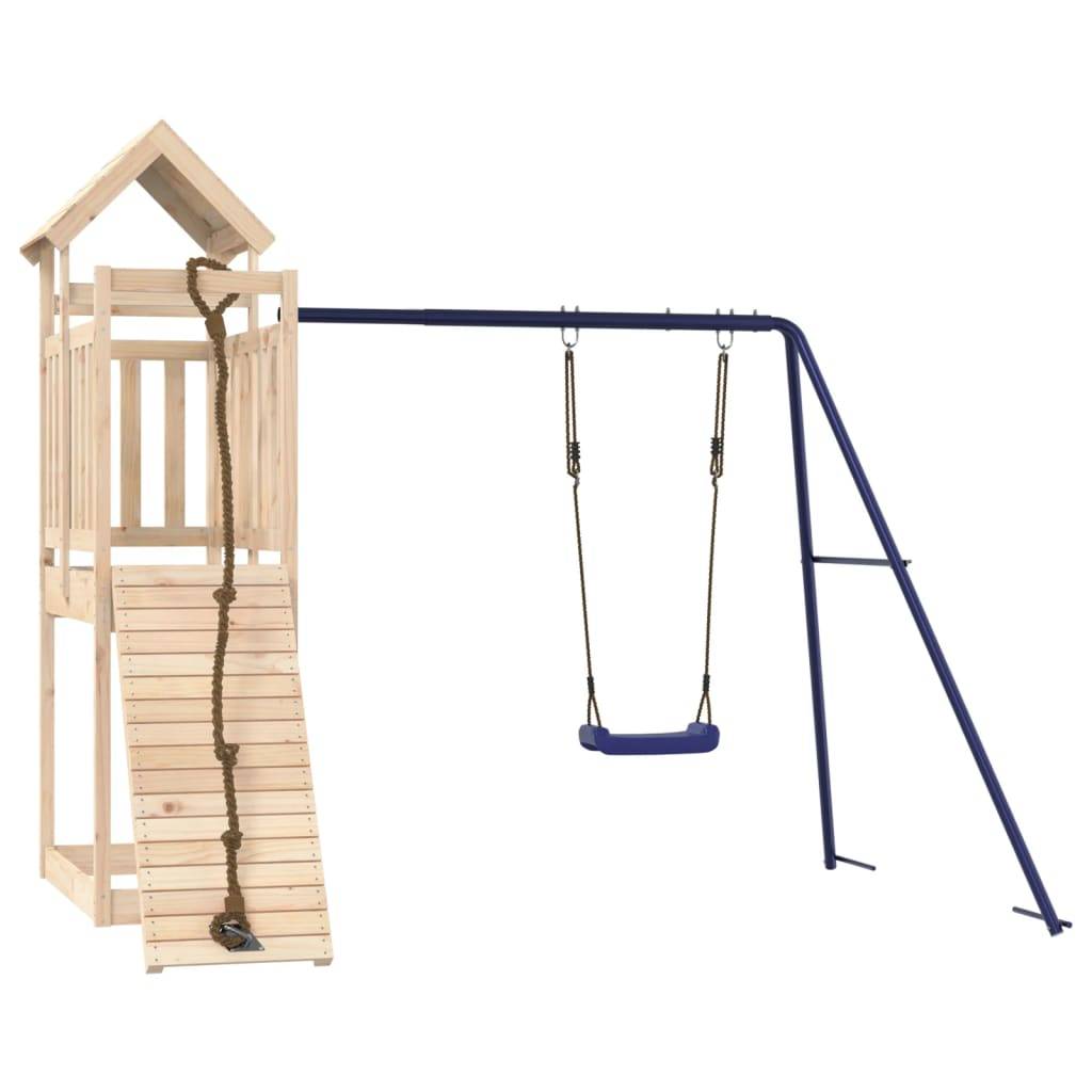 Helloshop26 - Aire de jeux d'extérieur balançoires portiques robuste jeux jardin 243 x 186 x 214 cm bois de pin massif - Imagen 1