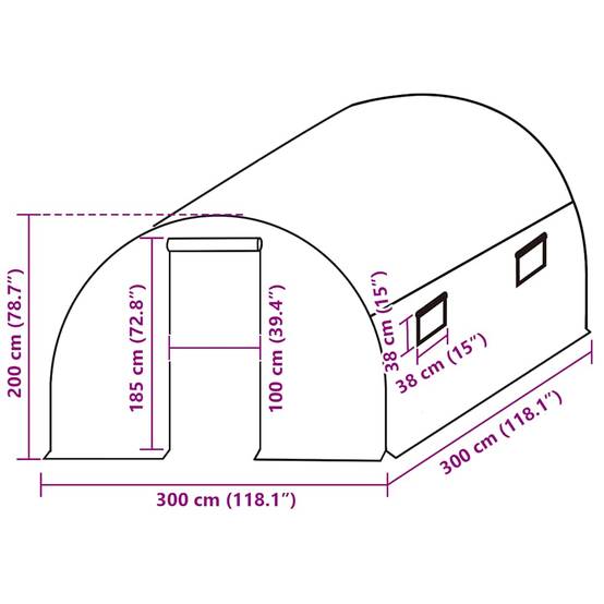 Bâche de Serre Remplacement PE 9m² Jardin Protection Hiver 3x3x2 m Transparent - ComfortXL Outdoor Living - Image 5