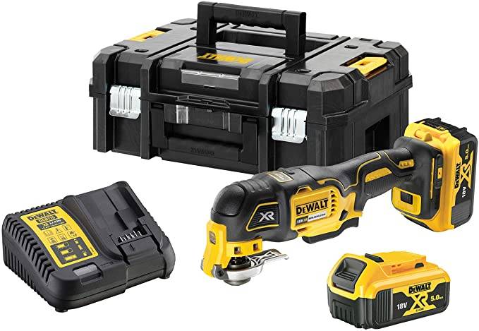 Dewalt - Multi cutter 18V 5.0Ah Li-Ion + 29 accessoires en coffret Tstak - DCS356P2-QW - Imagen 1