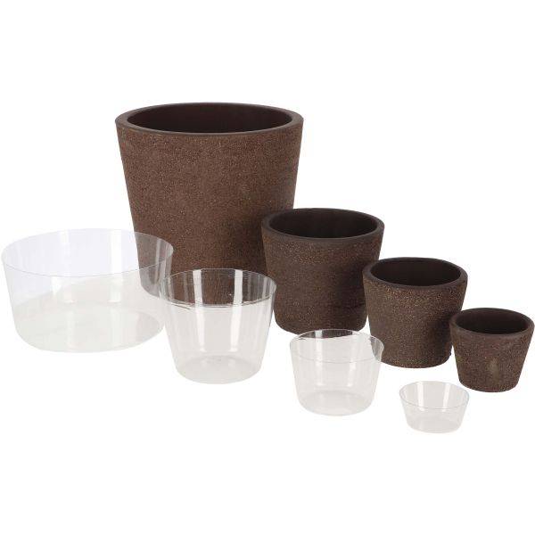 Esschert Design - Pot de fleur en terre cuite non verni marron 25 cm Esschert's Garden - Image 6