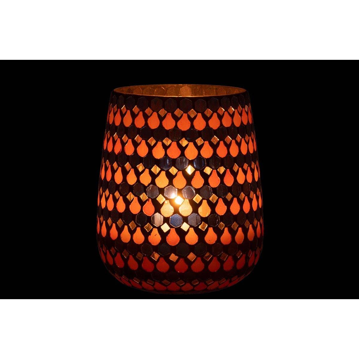 Photophore Design Goutte "African Desire" 21cm Orange & Bleu - Image 7