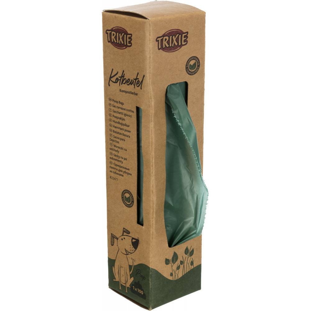 Trixie - Sac ramasse crottes, 100 sacs compostable pour chiens - Imagen 1