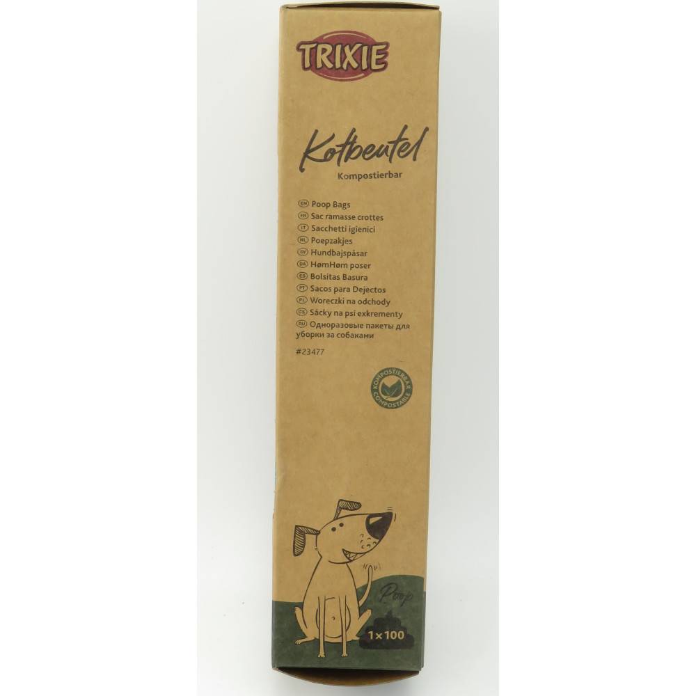 Trixie - Sac ramasse crottes, 100 sacs compostable pour chiens - Imagen 3