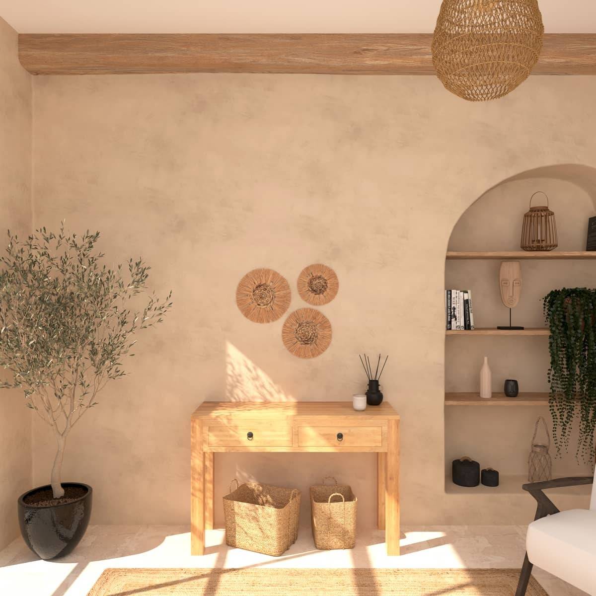 Atmosphera - Set de 3 déco murales raphia D25/30/36cm - Atmosphera Créateur d'intérieur - Image 1