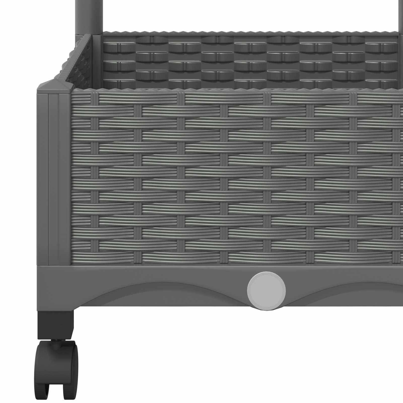 ComfortXL - Grand bac à fleurs avec treillis polypropylène balcon croissance verticale gris clair - ComfortXL Outdoor Living - Image 6