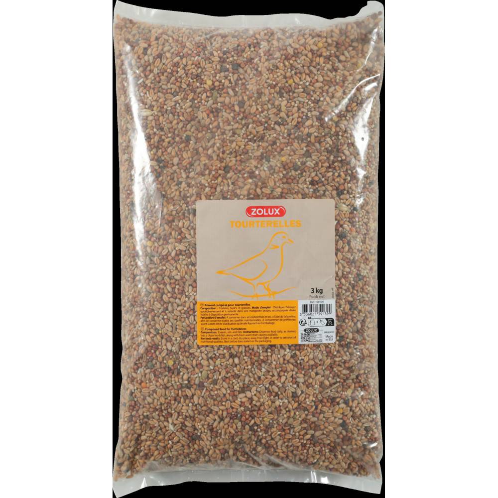 Zolux - Graines pour tourterelle sac de 3 kg pour oiseaux - Image 2