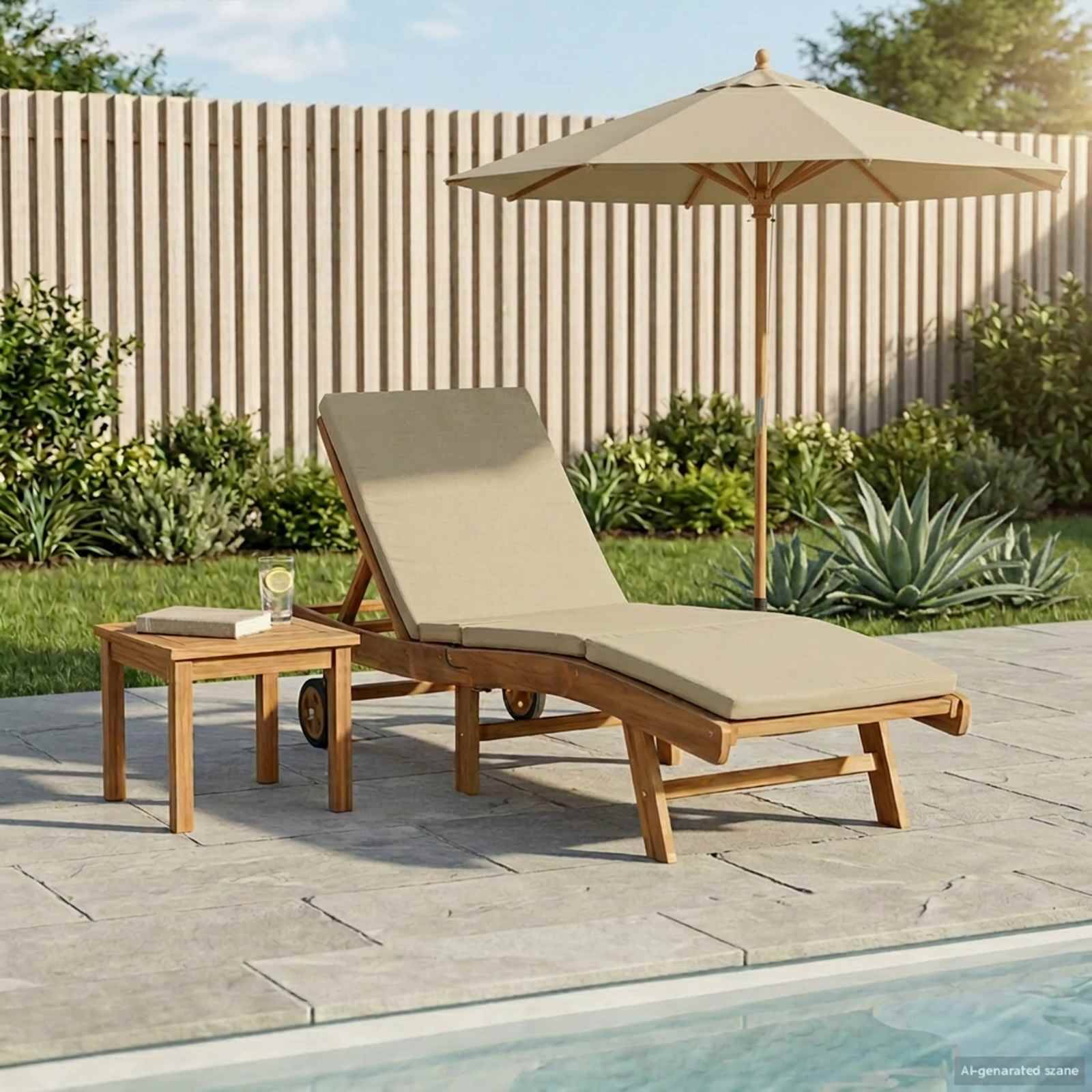 Vidaxl - Transat Polyester Marron et beige vidaXL 42032686 - Image 1