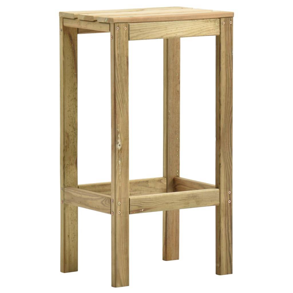 Vidaxl - Tabourets de bar de jardin lot de 4 Bois de pin imprégné vidaXL 315409 - Imagen 2