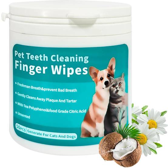 Wipes de nettoyage des dents pour chiens et chats - Image 1