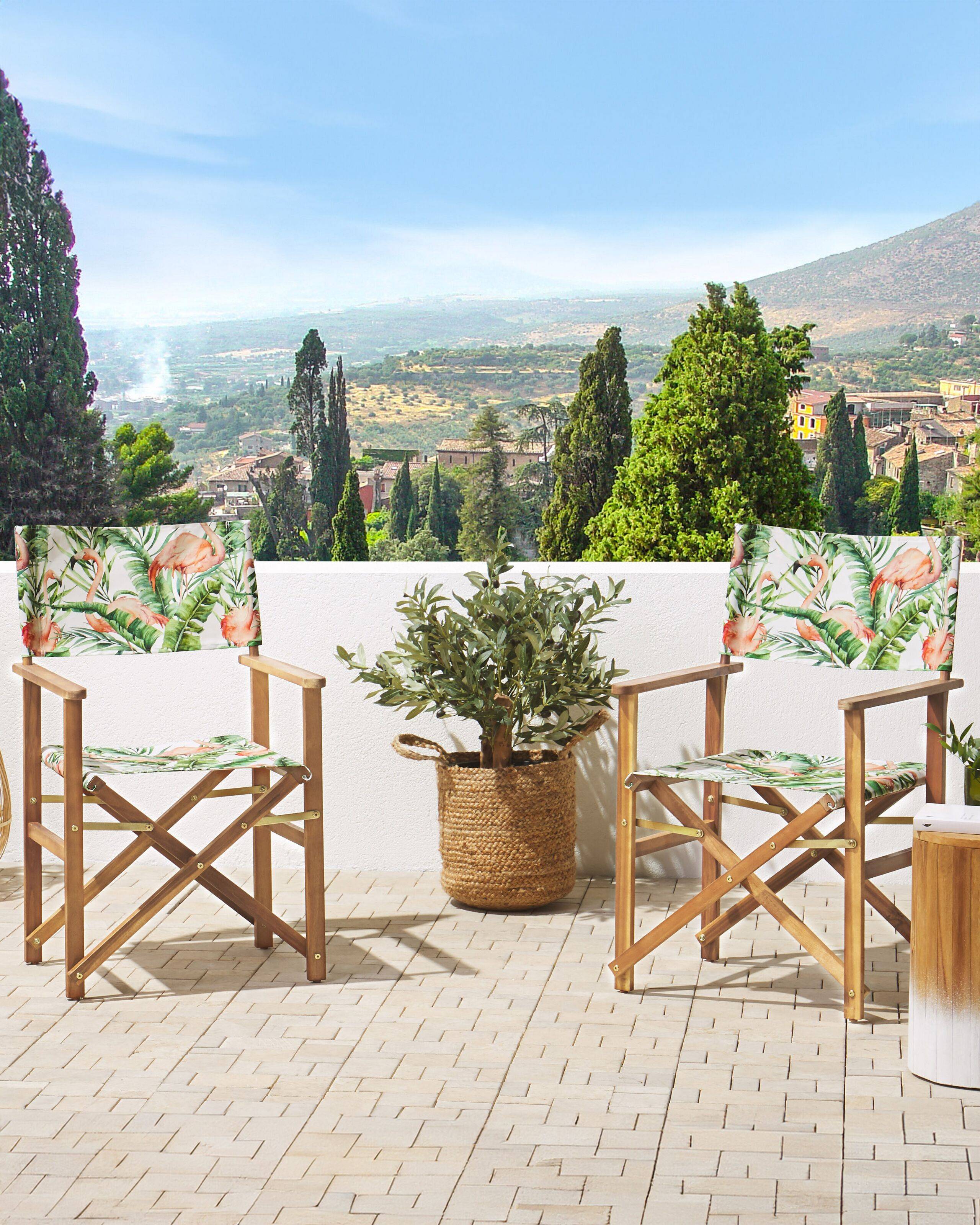 Beliani - Chaise de jardin Tissu Rose CINE - Beliani - Imagen 1