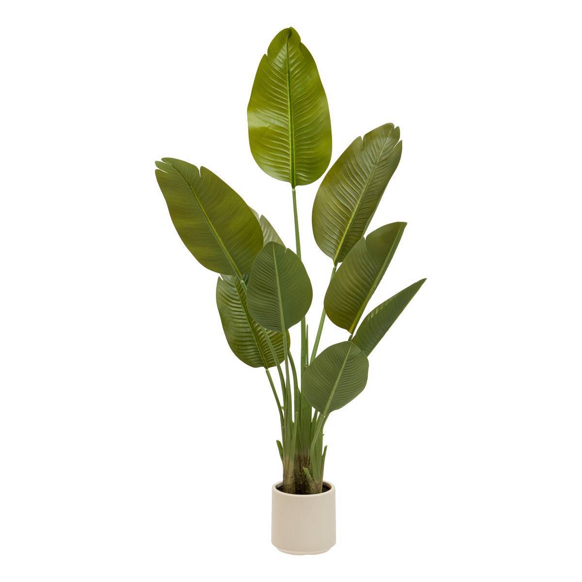 Atmosphera - Bananier Artificielle Lora H140 cm avec Pot Blanc - Atmosphera Créateur d'intérieur - Image 2