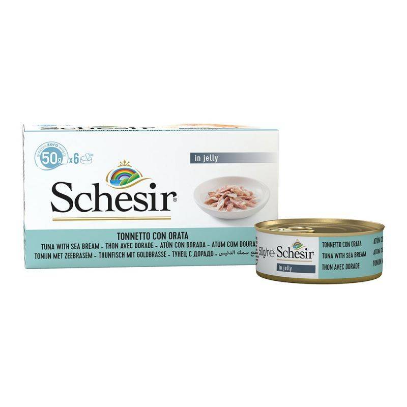 Schesir - Bouillon thon/daurade chat (boite 6x50g) - SCHESIR 6x50 g - Imagen 1