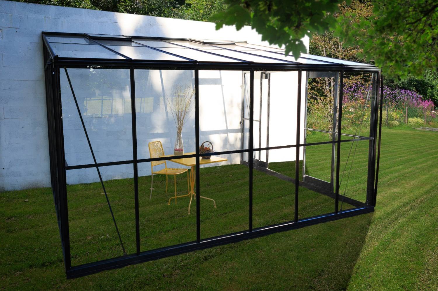 Châlet-Jardin - Serre d'hiver verre - 12 m2 grise adossable Chalet & Jardin - Image 2