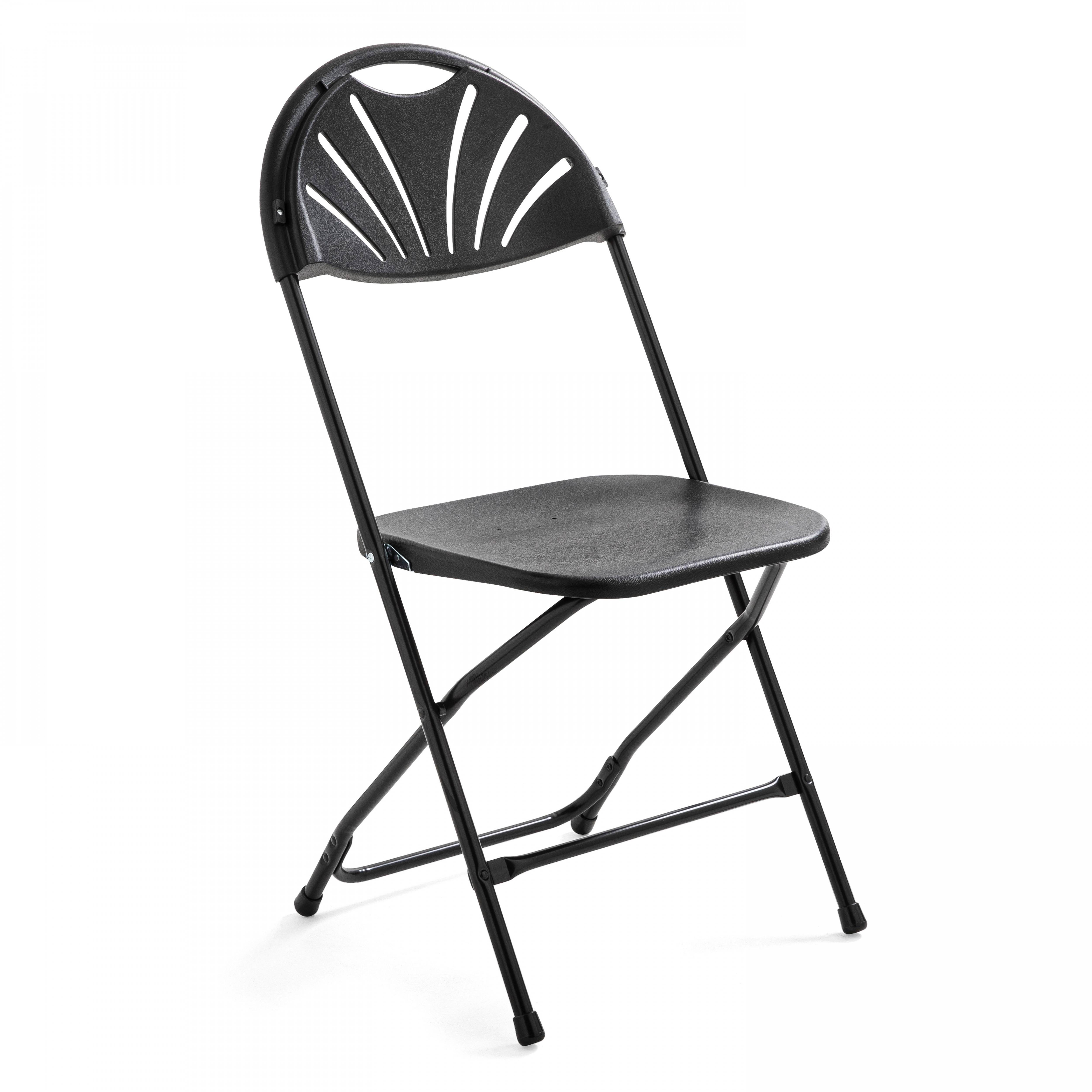 Oviala - Chaise pliante noire en plastique Rekkem - Oviala