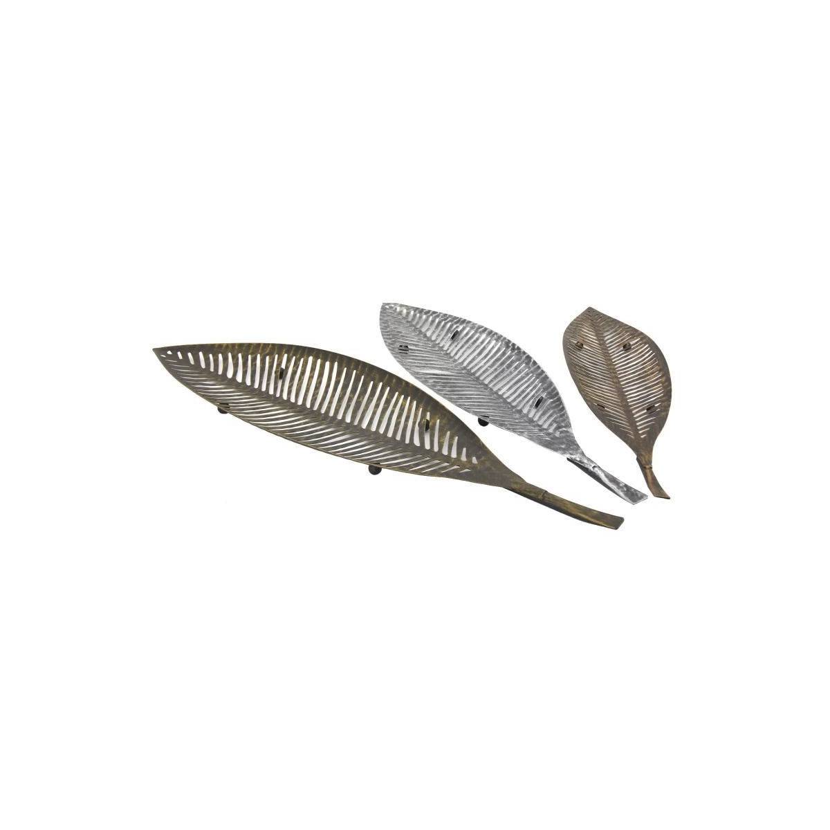 Aubry Gaspard - Corbeilles Feuilles en métal laqué (Lot de 3) - Imagen 1