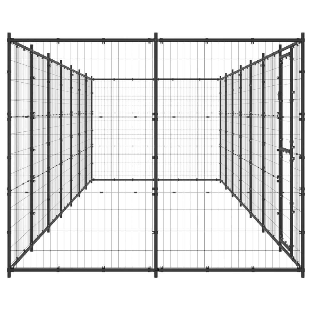 Helloshop26 - Chenil extérieur cage enclos parc animaux chien extérieur acier 16,94 m² - Imagen 4