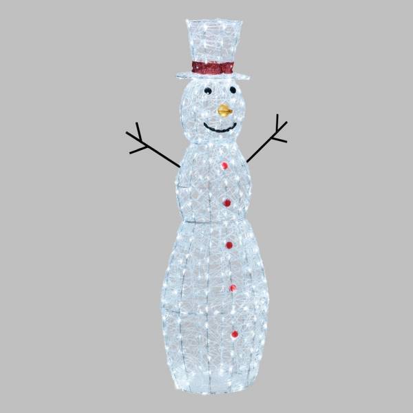 Lotti - Grand Bonhomme de neige lumineux 3D H150cm 320 LED blanc froid 8 jeux lumières IP44 SMART Connect 31V Lotti - Imagen 1