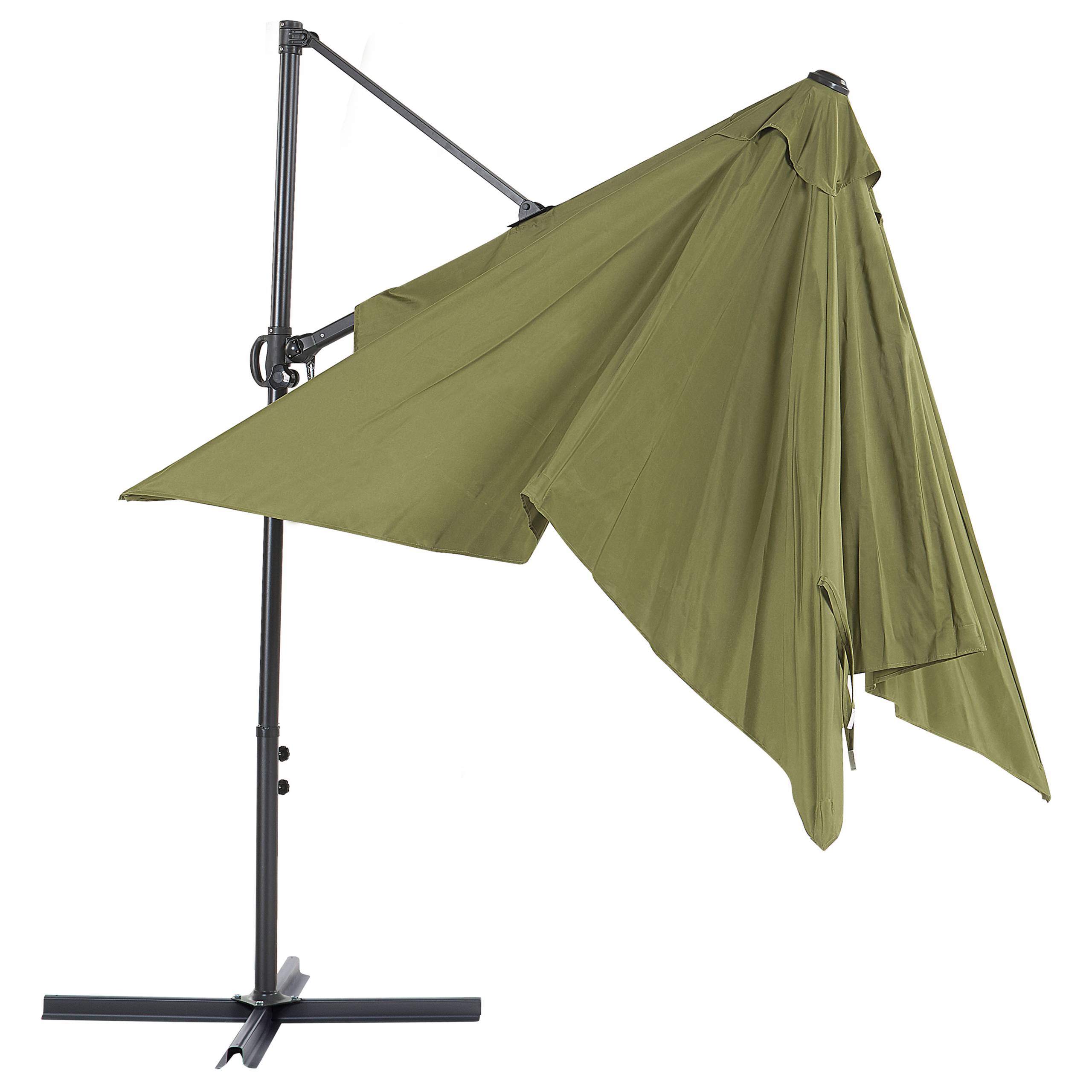 Beliani - Parasol déporté Tissu Vert olive MONZA II - Beliani - Imagen 4