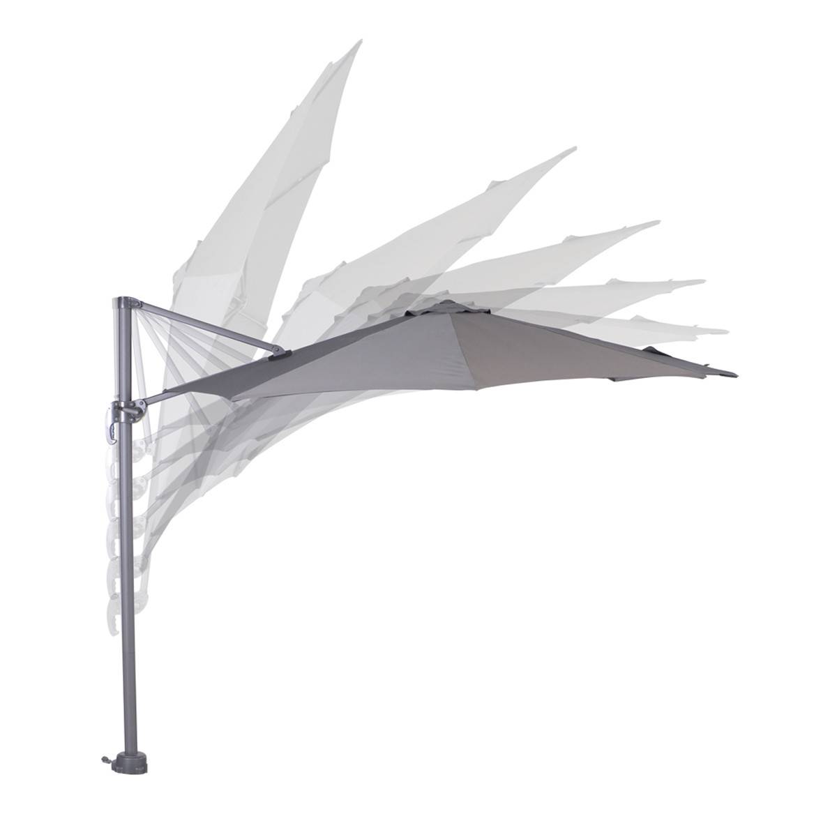 Garden Impressions - Parasol Hawaii S - Ø 300 - noir charbon - gris foncé - Garden Impressions - Imagen 4