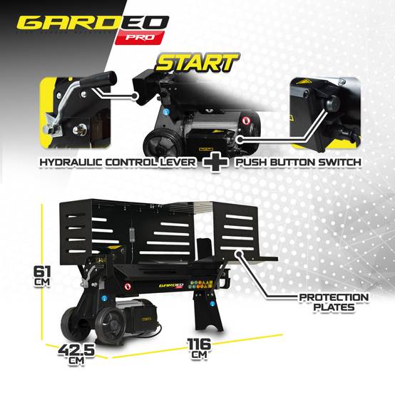 Gardeo Pro - Fendeur de bûches horizontal 2200 W - 5 tonnes. - Image 4