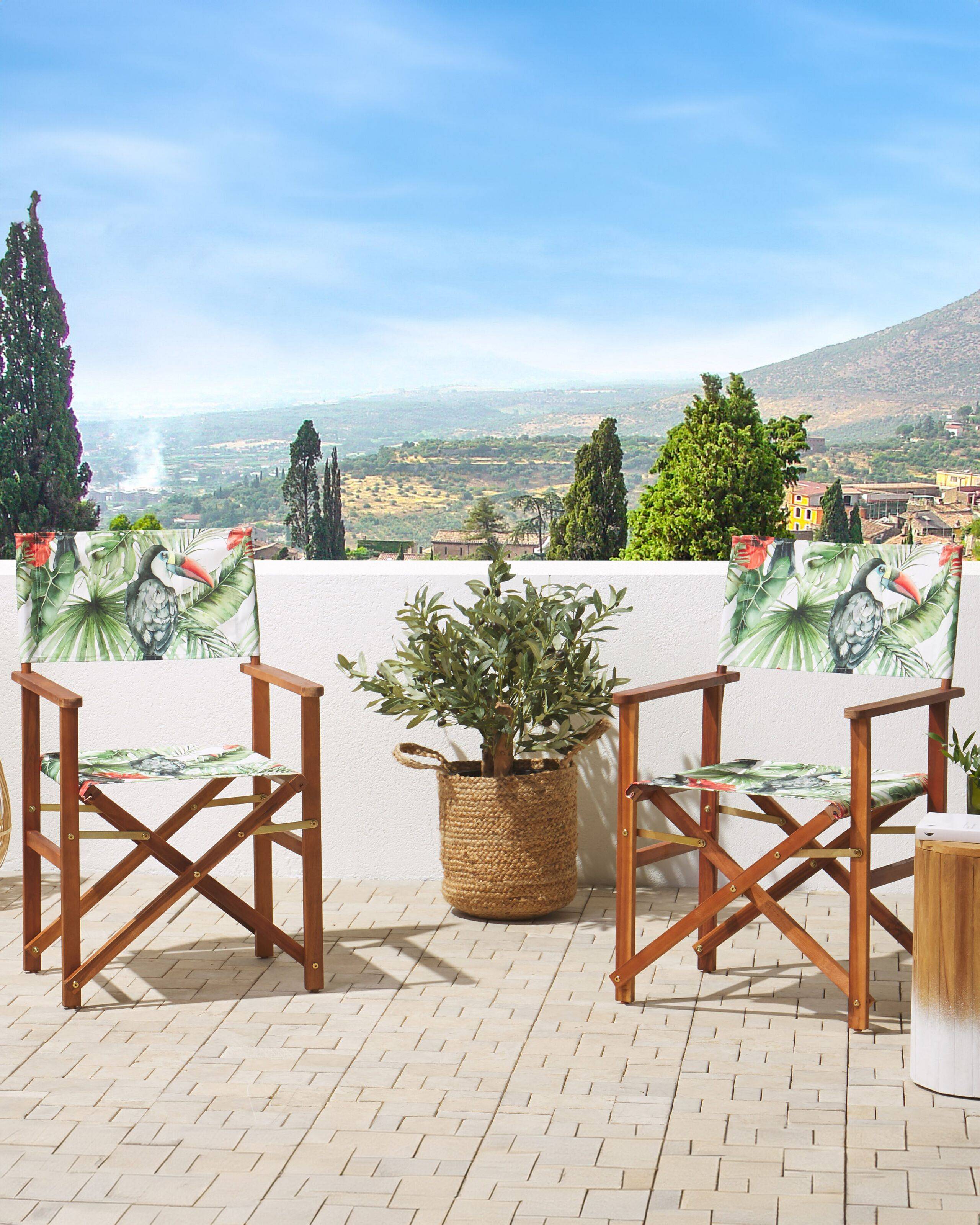 Beliani - Chaise de jardin Tissu Vert CINE - Beliani - Imagen 1