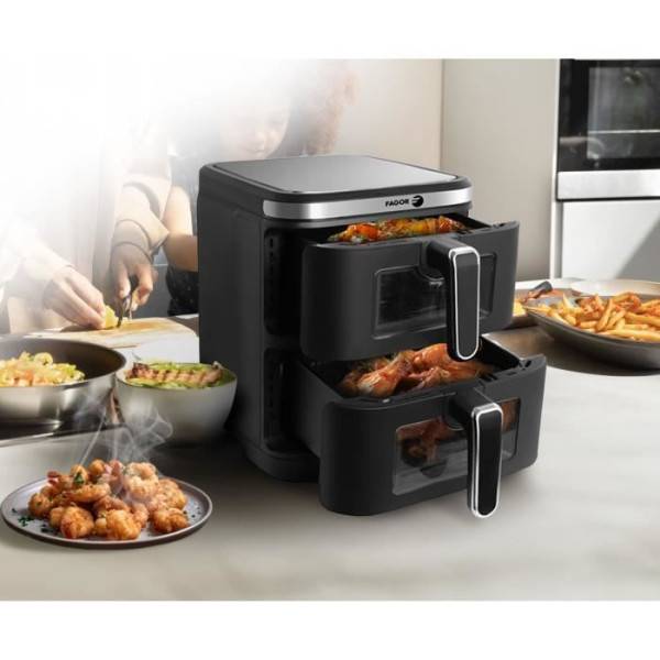 Friteuse Electrique  sans huile FAGOR - Airfryer FGD11 - Capacité 11L - Double cuves 5,5 L - 12 programmes de cuisson - 2800W - Image 2