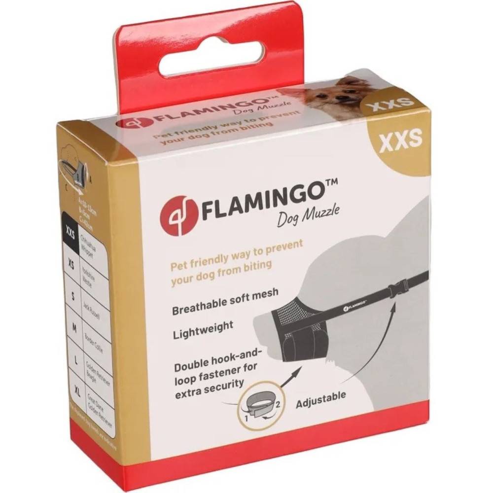 Muselière noir en nylon doux taille XXS pour chien - Imagen 3